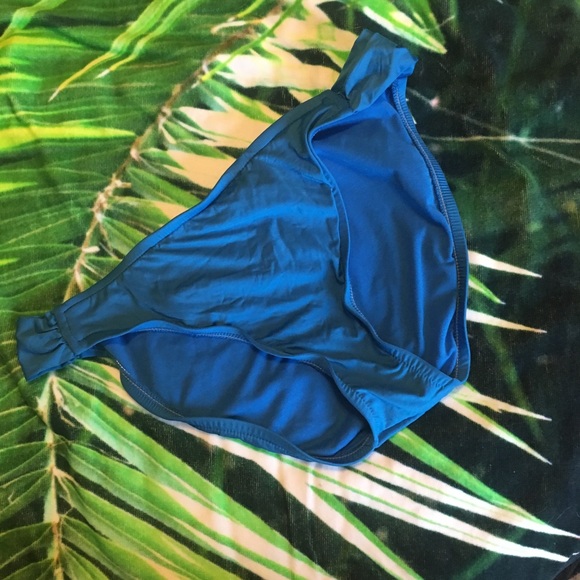 Mossimo solid blue bikini bottoms - Picture 2 of 2